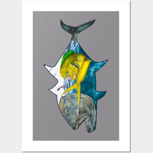 Giant Trevally and Mahi Mahi Posters and Art